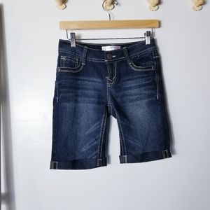 NO BOUNDARIES DARK DENIM BERMUDA SHORTS SIZE 3